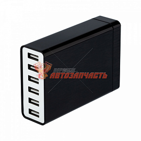 Сетевое зарядное устройство REXANT 6хUSB, 1000mA, черное
