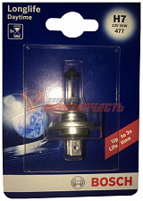Лампа галогенная H7 12V 55W BOSCH Longlife Daytime 