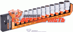 Набор головок торцевых 1/2 DR 12 пр.(12 граней) АвтоDело (10-22 мм) холдер