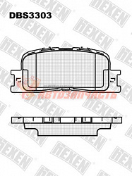 Тормозные колодки дисковые задние Lexus ES / Toyota Aurion, Camry (V30), Highlander, Wish HEXEN 
