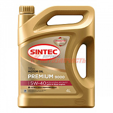 Масло моторное Sintec Premium 5w40  4л A3/B4  Premium 9000 /new упак./