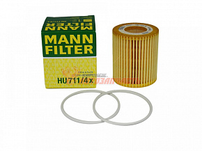 Фильтр масляный MANN HU 711/4 X Fiat Punto, Opel Astra/Vectra