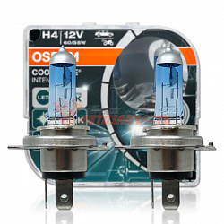 Лампа галогенная H4 12V 60/55W OSRAM COOL BLUE INTENSE NEXT +100% яркости 5000K (2 лампы в боксе)