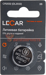 Батарейка CR 2032 LECAR литиевая блистер 1шт LECAR