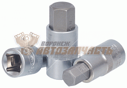 Головка торцевая HEX 14 мм (1/2")  55 мм со вставкой Автодело