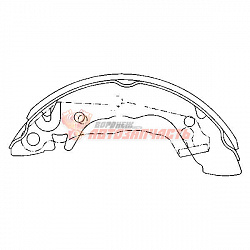 Тормозные колодки барабанные задние Hyundai Accent (TAGAZ) DOHC/SOHC SANGSIN