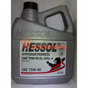 Масло трансмиссионное 75w90 GL-5/4 4л Hessol синтетика