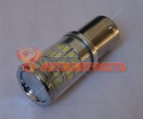 Лампа светодиодная 12V P21V (белая 1156, 48 диодов+рассеиватель,симметричная)