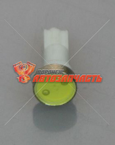 Лампа светодиодная 12V W1,2W T5 (белая, смайлик, 1 диод)