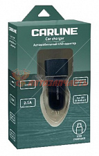 Адаптер в прикуриватель CARLINE®  1хUSB 2.1А в прикуриватель 12/24В(черный)