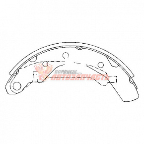 Тормозные колодки барабанные задние Daewoo Nexia (к-кт)