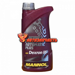Масло трансмиссионное ATF Dexron III 1 л Automatic Plus Mannol пластик /MN8206-1/