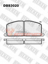 Тормозные колодки дисковые передние Toyota Camry/Carina II/Corolla/Starlet/Tercel HEXEN 