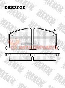 Тормозные колодки дисковые передние Toyota Camry/Carina II/Corolla/Starlet/Tercel HEXEN 