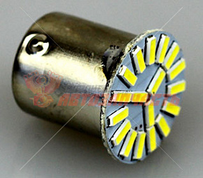 Лампа светодиодная 12V P21W (белая 1156, 18 диодов, симметричная) 4014 WHITE 12V  