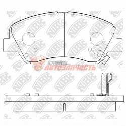 Тормозные колодки дисковые передние Hyundai Solaris 2010-2017/Kia Rio 2011-2017