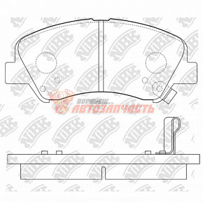 Тормозные колодки дисковые передние Hyundai Solaris 2010-2017/Kia Rio 2011-2017