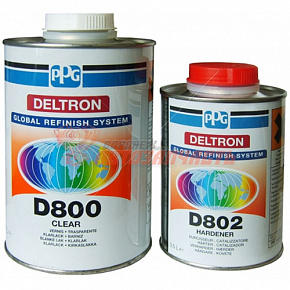 Лак MS 2+1 D800 с отвердителем DELTRON PPG (1,0 л+0,5л)