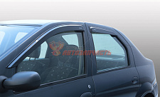 Дефлекторы на боковые стекла RENAULT LOGAN (2005) /НЕЛОМАЮЩИЕСЯ/ VORON GLASS
