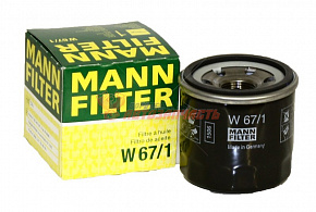 Фильтр масляный MANN W 67/1 Honda, Hyundai, KIA, Mazda, Mitsubishi, Nissan